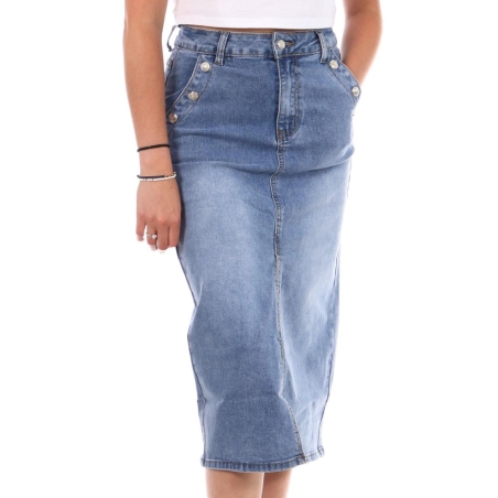 Jupe en Jean Bleu Femme Monday Premium MEB