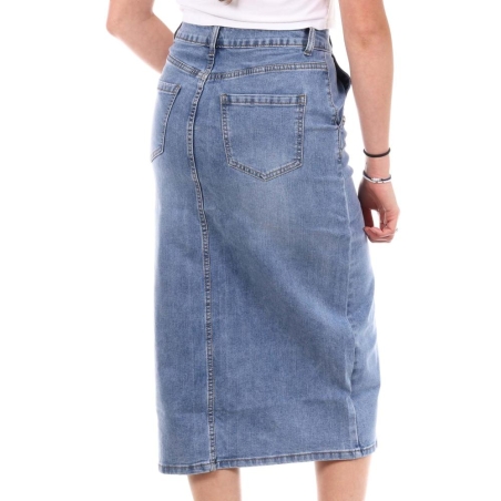 Jupe en Jean Bleu Femme Monday Premium MEB