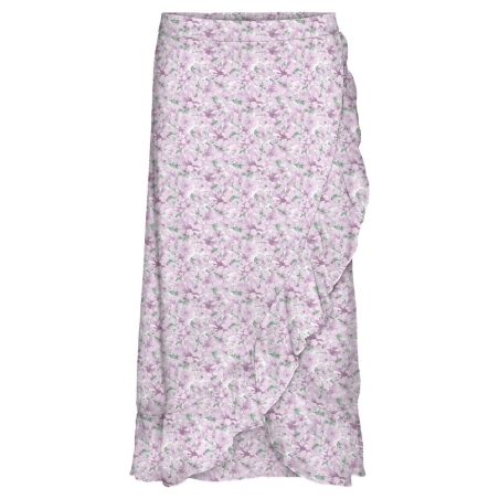Jupe Violette à fleurs Femme Vero Moda Smilla
