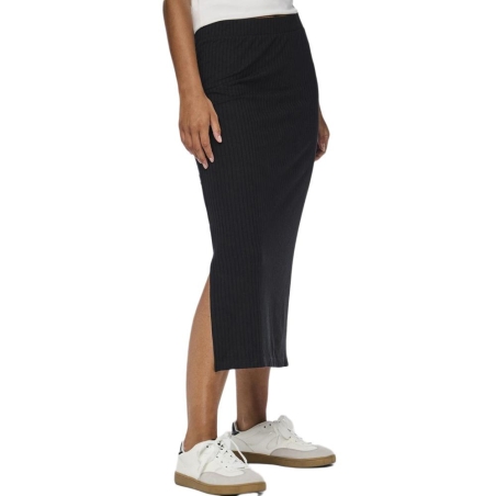 Jupe Midi Noir Femme Pieces Kylie