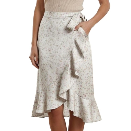 Jupe Blanches à fleurs Femme Vero Moda Smilla