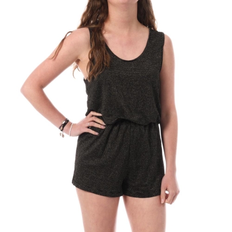 Combishort Noir/Doré Femme Deeluxe Jalia