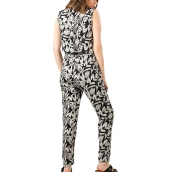 Combinaison Noir à fleurs Femme Deeluxe Nessita