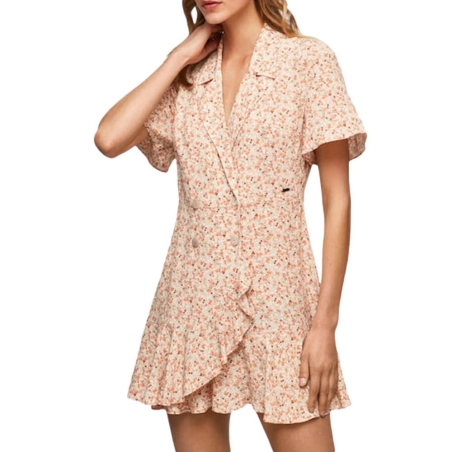 Combishort Orange à Motifs Femme Pepe Jeans Aide
