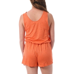 Combishort Orange/Doré Femme Deeluxe Jalia
