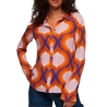 Chemise Orange/Rose à Motifs Femme Superdry 70s Print