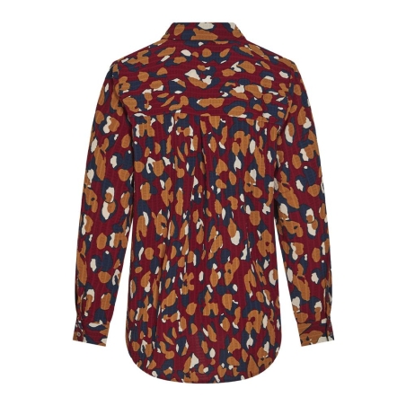 Chemise Bordeaux/Marine Femme Vila Lura