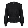 Blouse Noir Femme Pieces Nilas