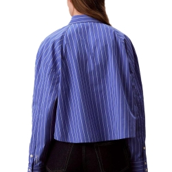 Chemise Rayures Bleu Femme Calvin Klein Jeans Stripe Boxy