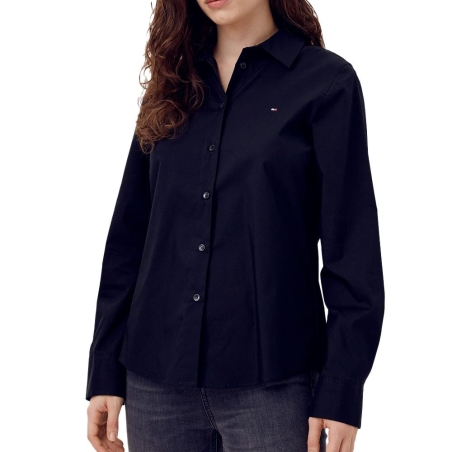 Chemise Marine Femme Tommy Hilfiger Ess Poplin Regular S