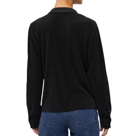 Chemise Plissé Noir Femme Object Shila