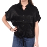 Chemise Satin Noir Femme An'ge Kaory