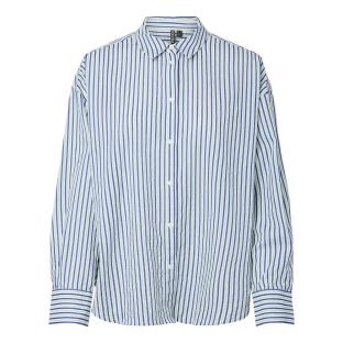 Chemise Blanche/Bleu Femme Pieces Javier