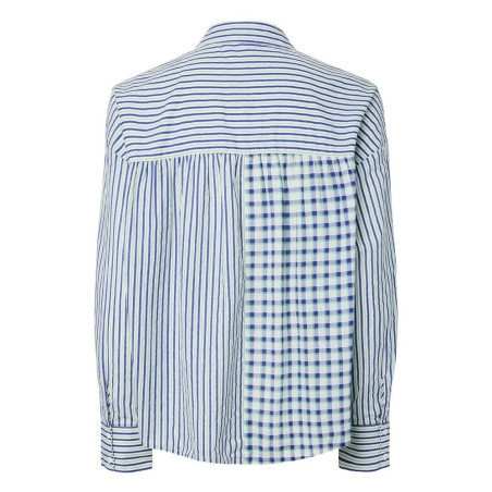 Chemise Blanche/Bleu Femme Pieces Javier