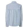 Chemise Blanche/Bleu Femme Pieces Javier