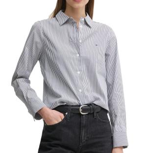 Chemise à Rayures Femme Tommy Hilfiger Ess Poplin Regular S