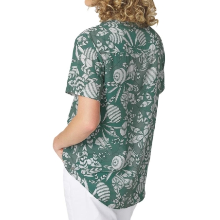 Blouse Vert à Fleurs Femme TBS JANIEMIS