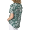 Blouse Vert à Fleurs Femme TBS JANIEMIS