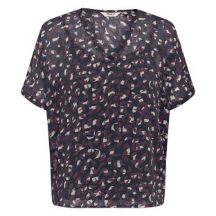 Blouse Marine/Bordeaux Femme Only Tasha