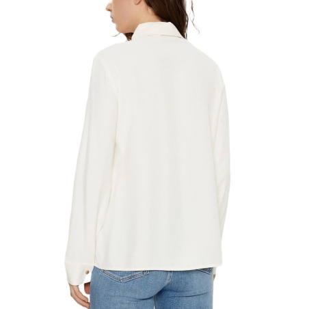 Chemise Ecru Femme Tommy Hilfiger Soft Viscose Regular
