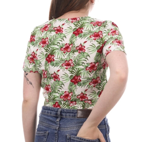 Blouse Blanche/Rouge à fleurs Femme Vero Moda Easy