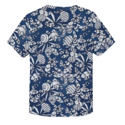 Blouse Marine à Fleurs Femme TBS JANIEMIS