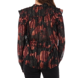 Chemise Noire/Rouge Femme Kaporal SEVEN