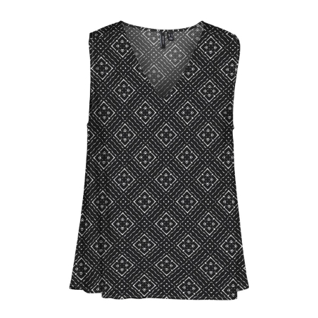 Blouse Noir/Blanc à Motifs Femme Vero Moda Easy Joy