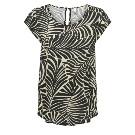 Blouse Beige/Noir à motifs Femme Only Nova