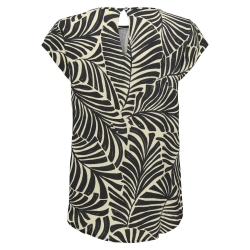 Blouse Beige/Noir à motifs Femme Only Nova