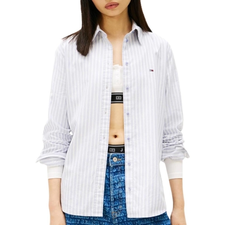 Chemise Bleu à rayures Femme Tommy Hilfiger Tjw Reg Oxford
