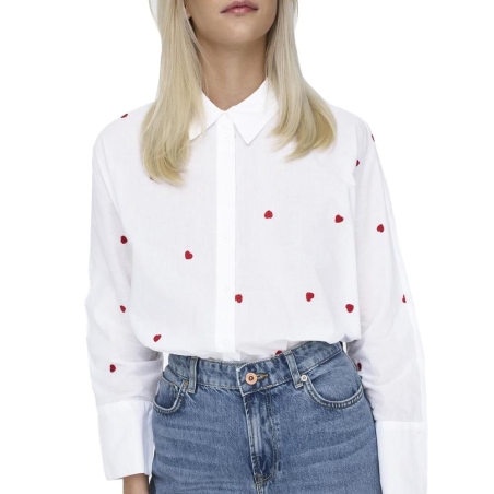 Chemise Blanche/Rouge Femme Only New