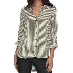 Chemise à Rayures Blanc/Kaki Femme JDY Laurel