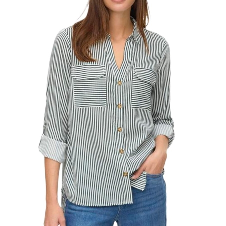 Chemise Vert/Blanc Femme Vero Moda Bumpy