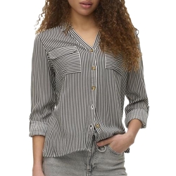 Chemise Chocolat/Blanc Femme Vero Moda Bumpy