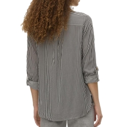 Chemise Chocolat/Blanc Femme Vero Moda Bumpy