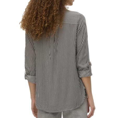 Chemise Chocolat/Blanc Femme Vero Moda Bumpy