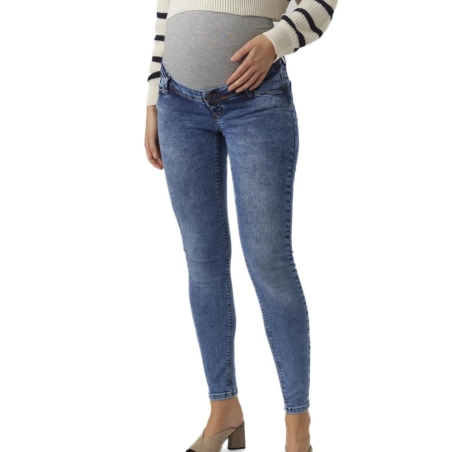 Jean Slim Bleu Femme Mamalicious Roma