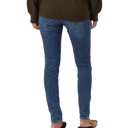 Jeans Regular Fit Bleu Femme Mamalicous Destroyed