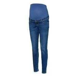 Jeans Regular Fit Bleu Femme Mamalicous Destroyed