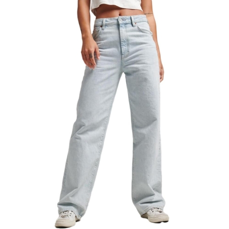 Jean Large Bleu Clair Femme Superdry Vintage