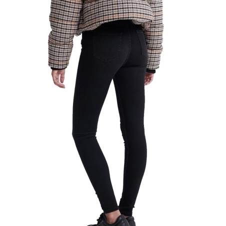 Jean Skinny Noir Femme Superdry Rise