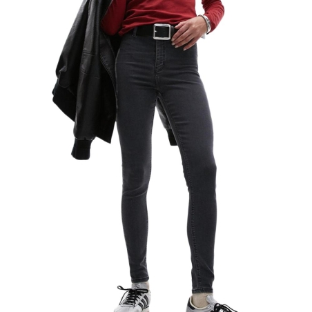 Jean Noir Chiné Femme Topshop Joni Hr Skinny