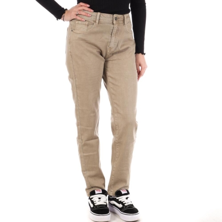 Jean Droit Beige Femme Monday Premium 1833