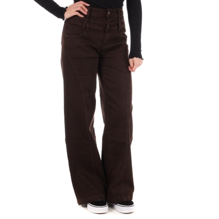 Jean Loose Marron Femme Monday Premium 1887F