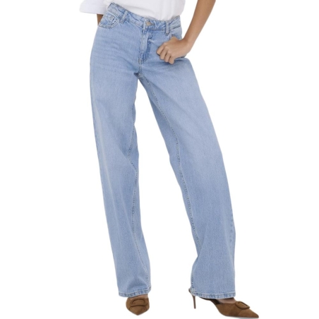 Jean Droit Taille Basse Bleu Clair Femme JDY Katie 1006