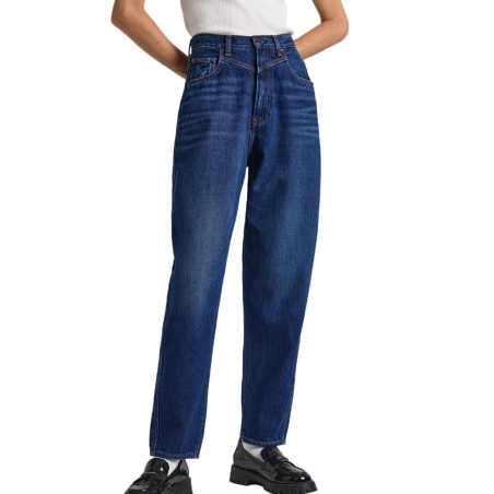 Jean Paper Bag Bleu Femme Pepe jeans Rachel