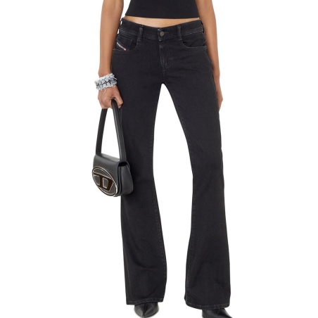 Jean Slim Fit Noir Femme Diesel Pantaloni