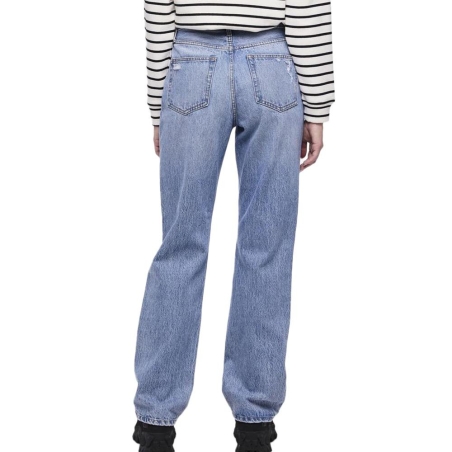 Jean Droit Bleu Femme Pieces Donna