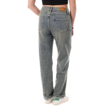 Jean Droit Gris Femme Monday Premium Vintage